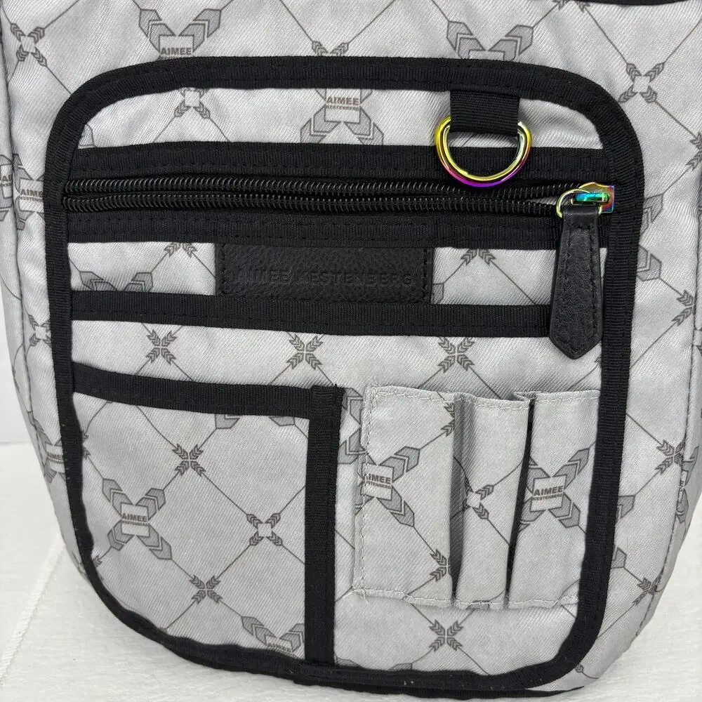 Aimee Kestenberg Tamitha Backpack‎ Black Pebbled Leather Handbag Purse